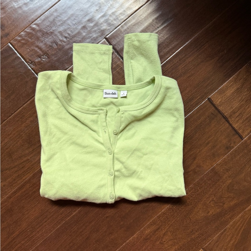 Sunday Best Lime Green Button-Up Shirt